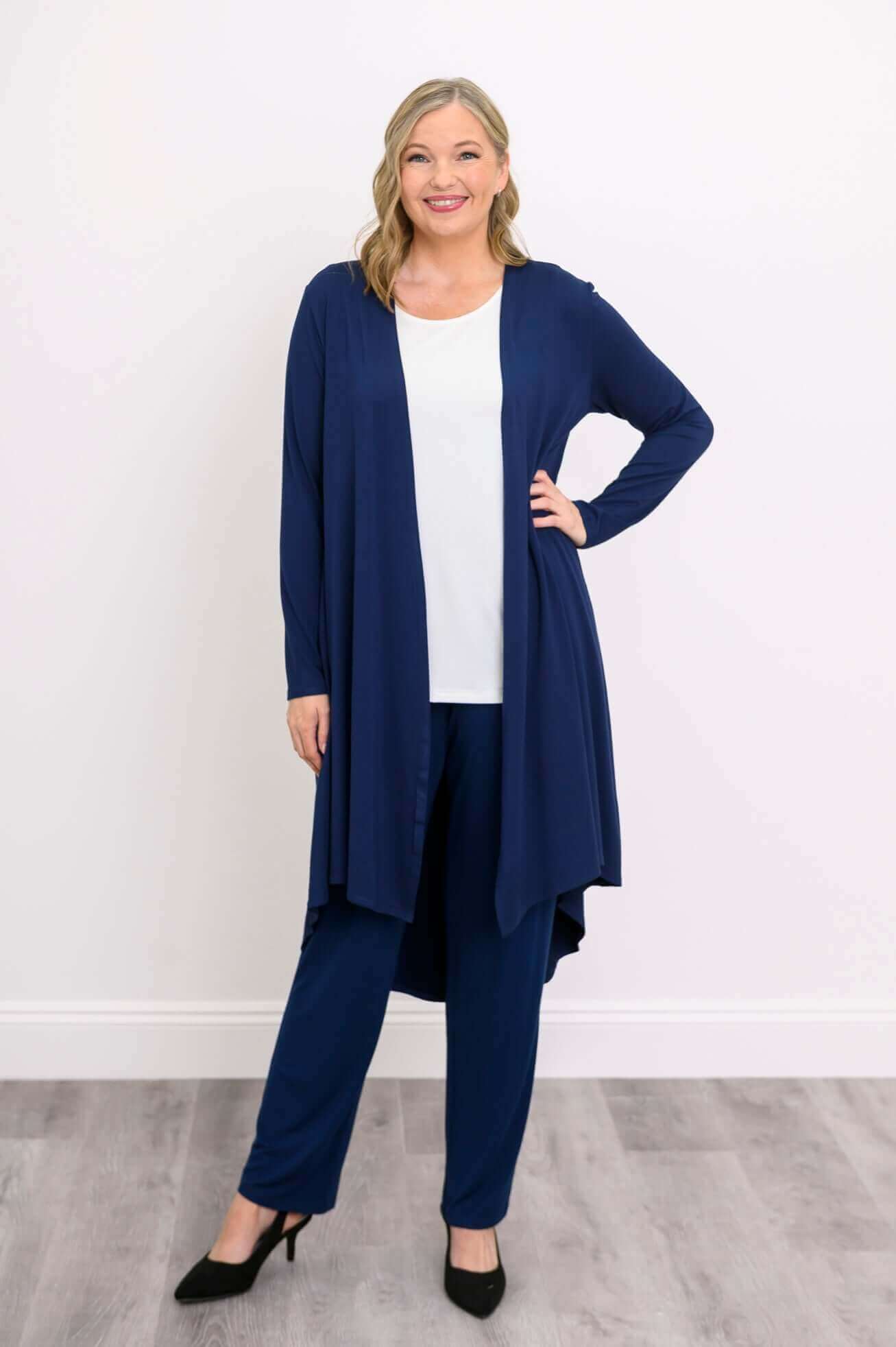 Priscilla Jacket, Indigo, Bamboo - Image 4