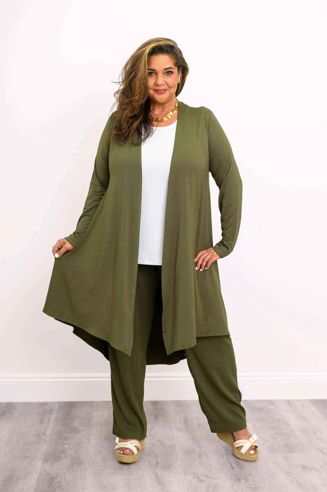 Priscilla Jacket, Khaki, Bamboo - Image 2