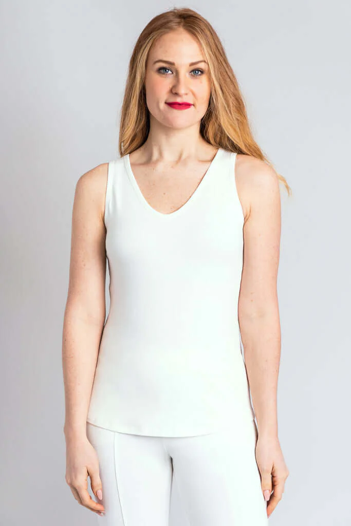 Reanna Tank, Winter White, Bamboo - Final Sale - Image 2