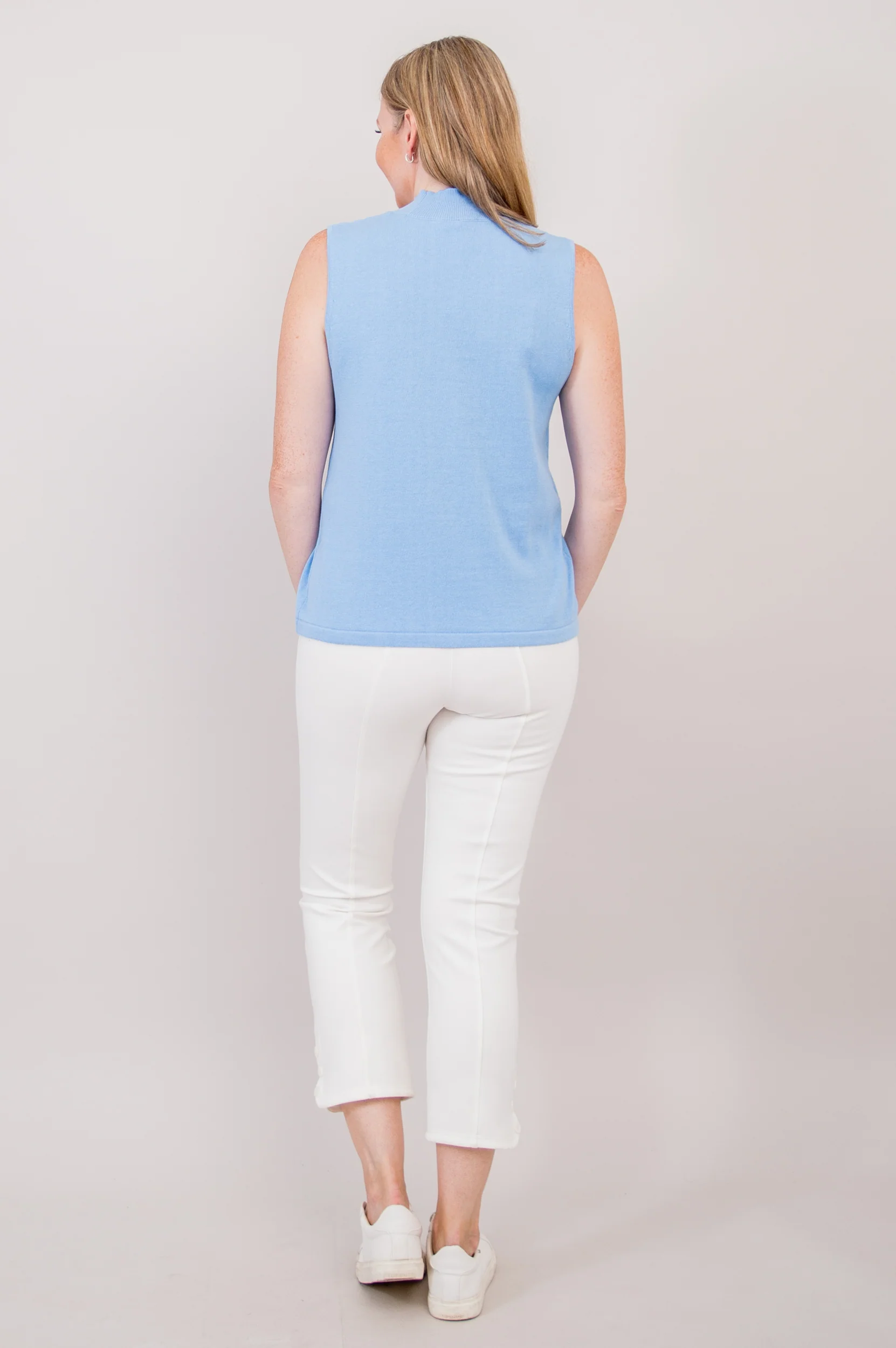 Reena Tank, Blue, Cotton - Final Sale - Image 6
