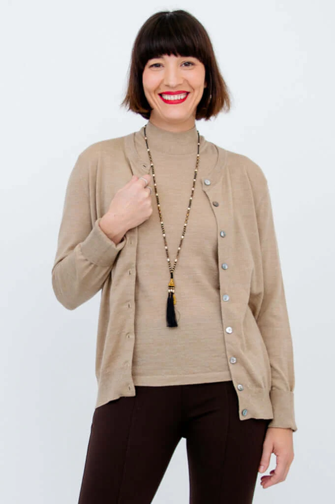 Rita Sweater, Barley, Merino Wool - Image 2