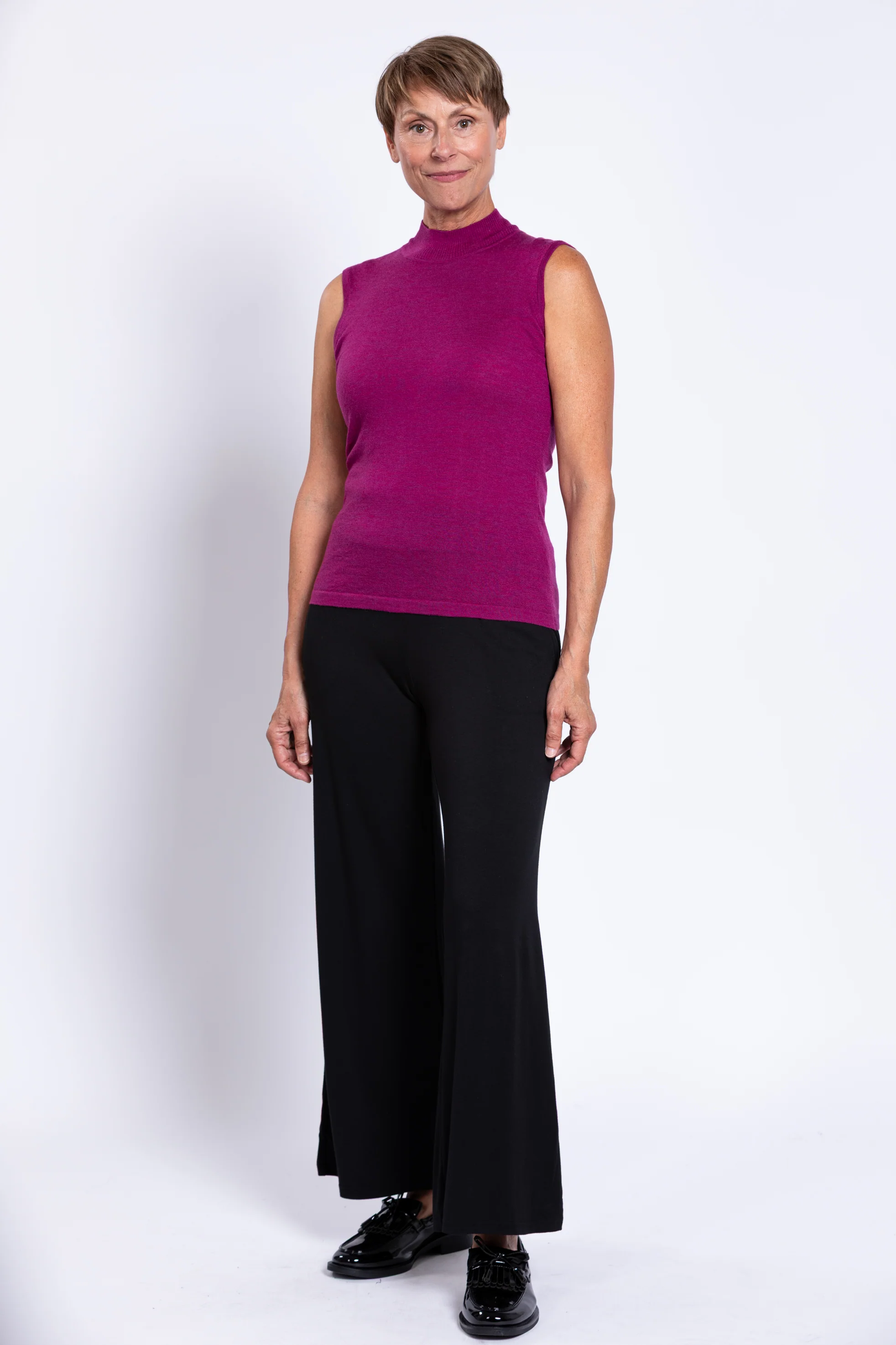 Rita Sweater, Magenta, Merino Wool - Image 6