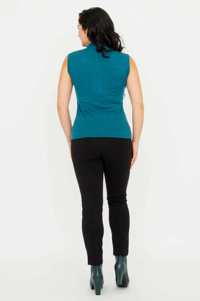 Rita Sweater, Soft Teal, Merino Wool - Image 5