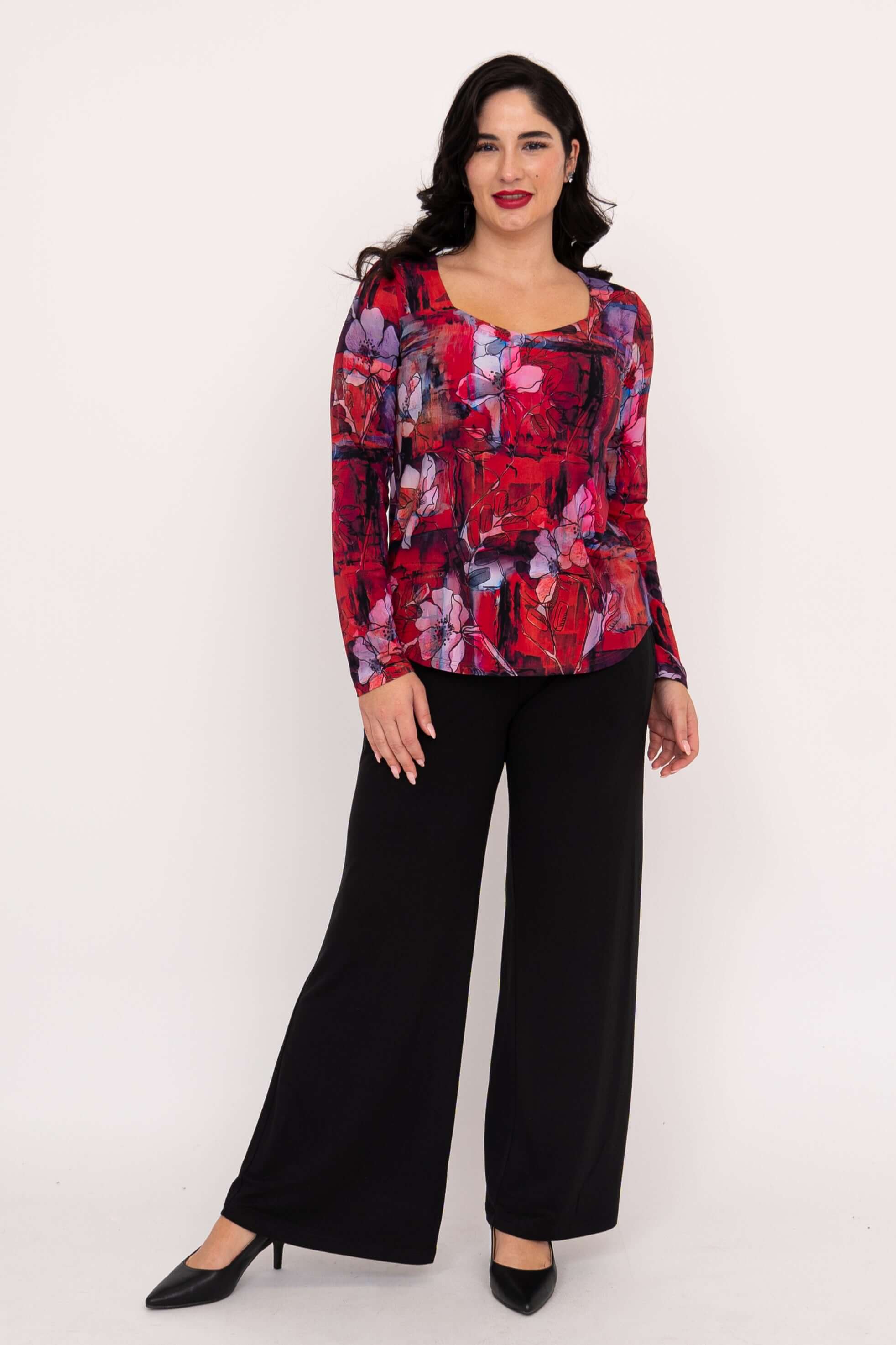 Ritzy L/S Top, Lipstick Thoughts, Bamboo - Image 3
