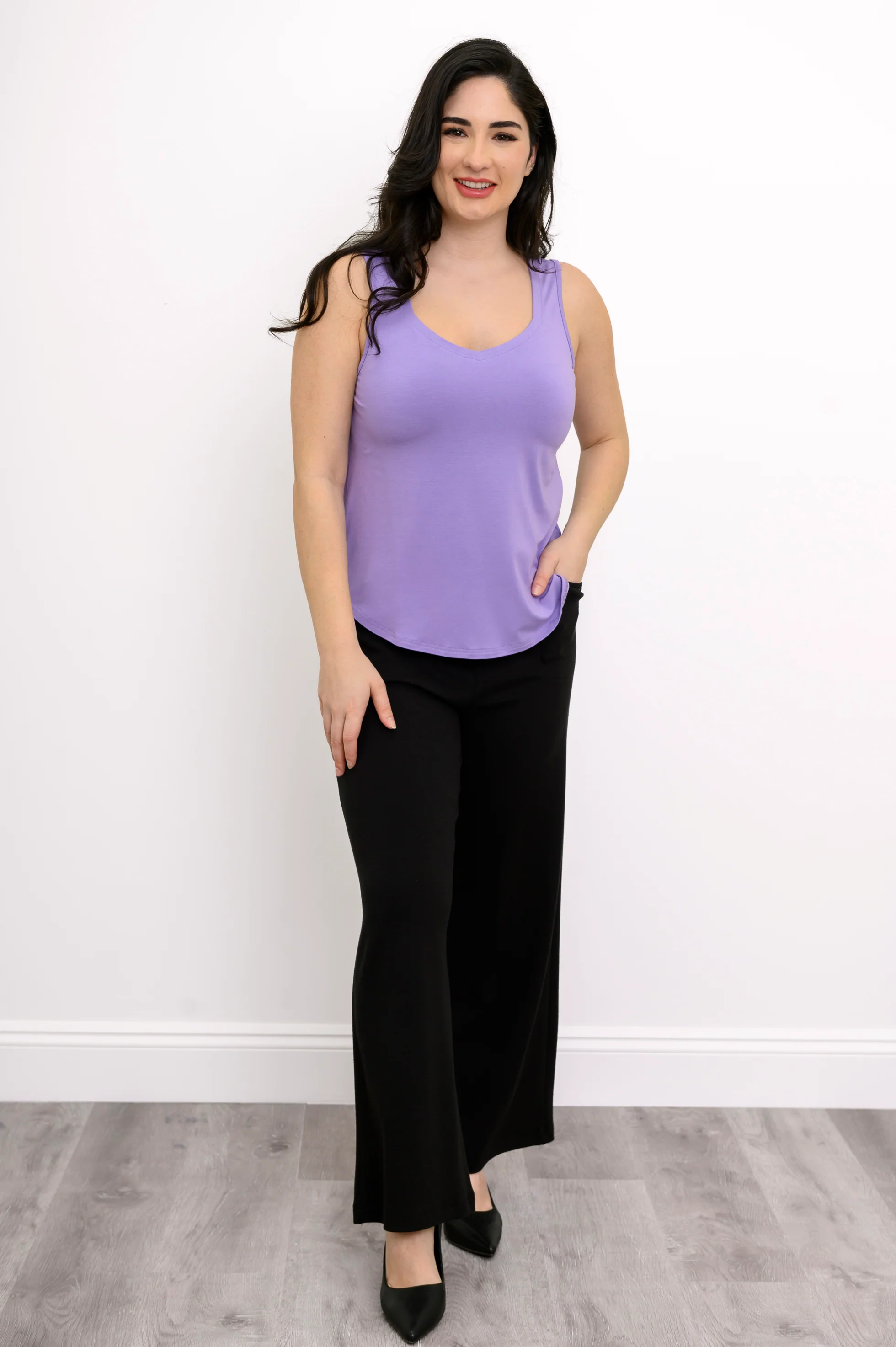 Ritzy Tank, Lavender, Bamboo - Image 3