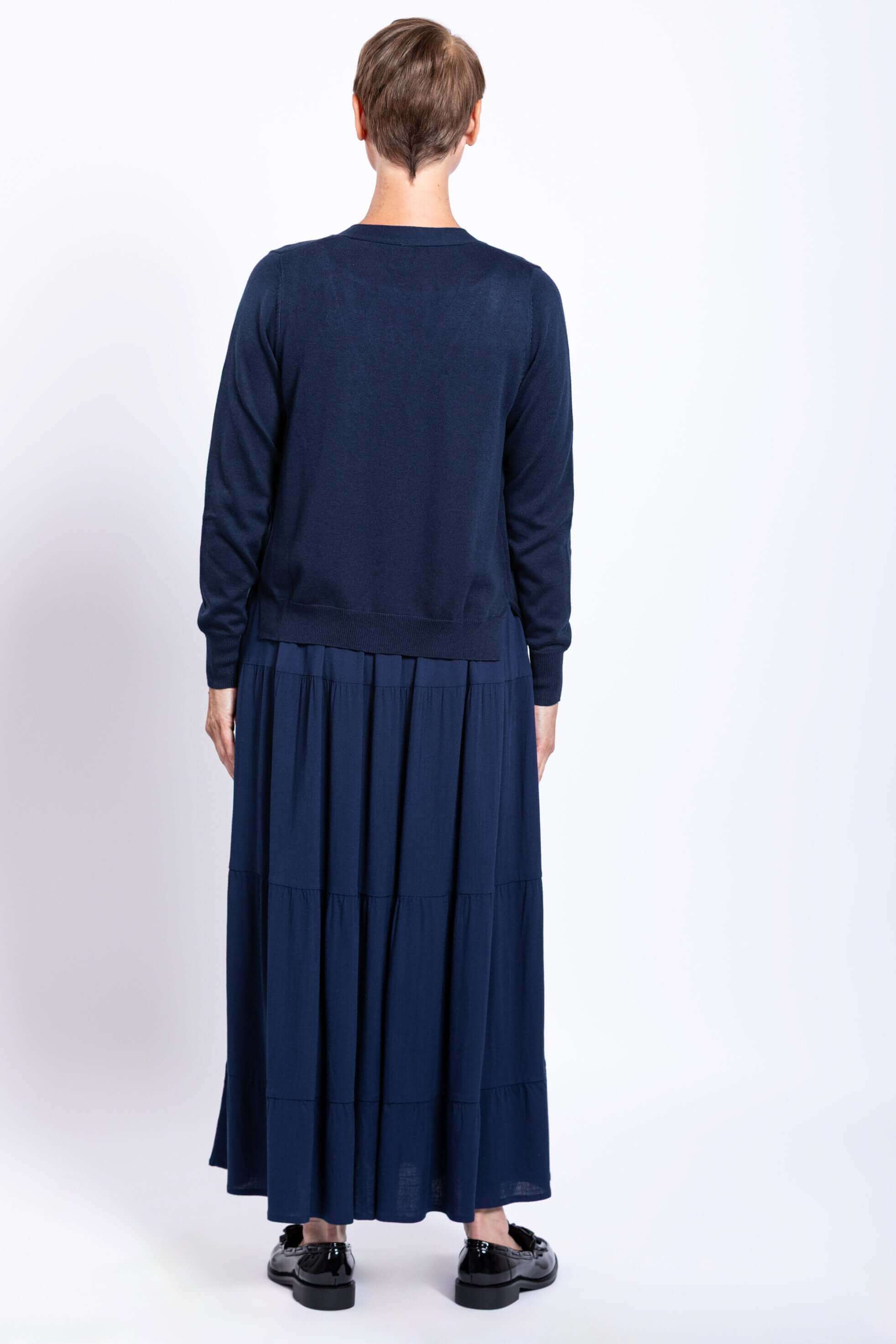 Roma Skirt,  Indigo, Linen Bamboo - Image 6