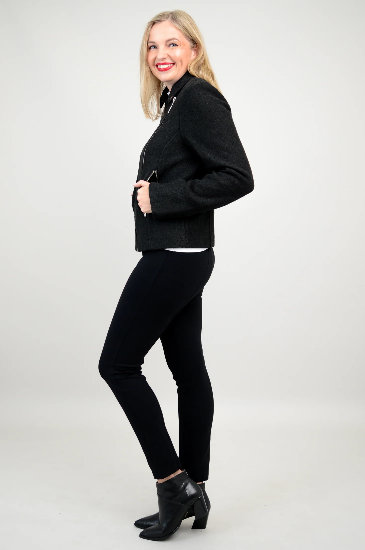 Ronnie Jacket, Black, Boiled Wool - Final Sale - Image 10