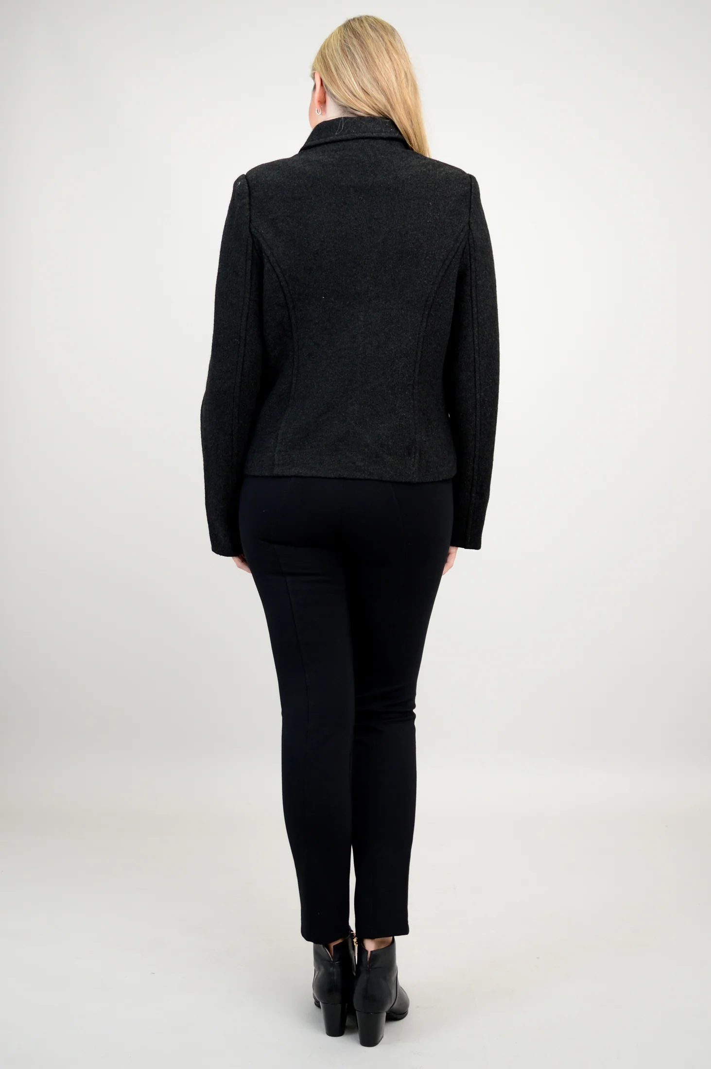 Ronnie Jacket, Black, Boiled Wool - Final Sale - Image 11