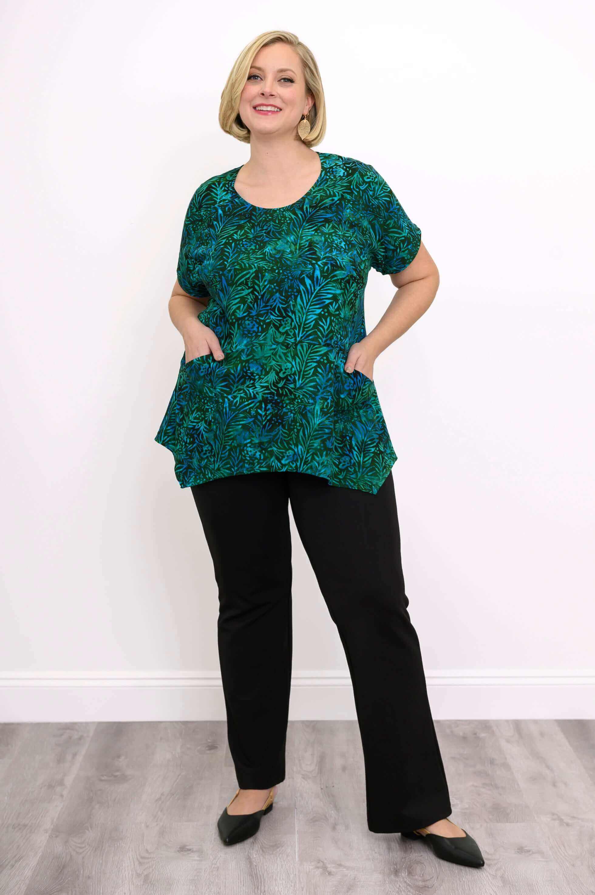 Rose Top, Jungle Teal - Image 3
