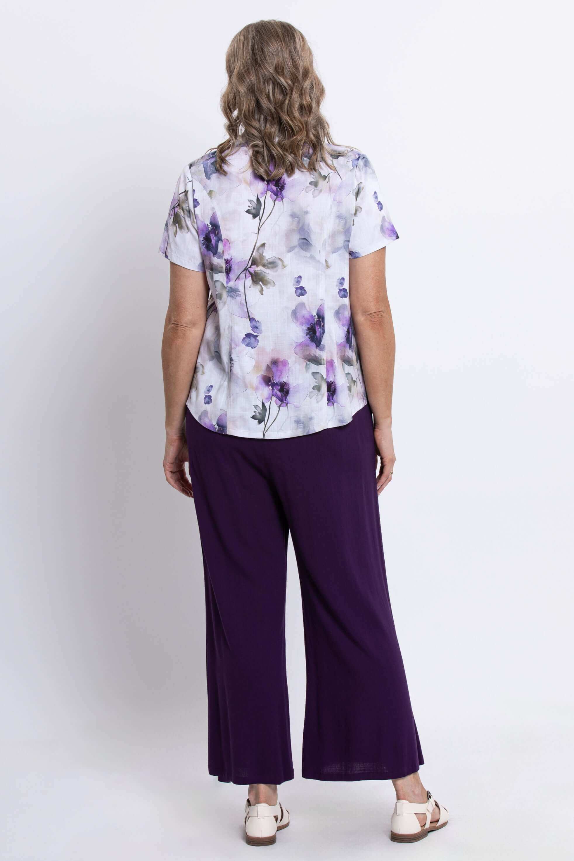 Samantha Blouse, Royale Mist, Linen Bamboo - Image 5