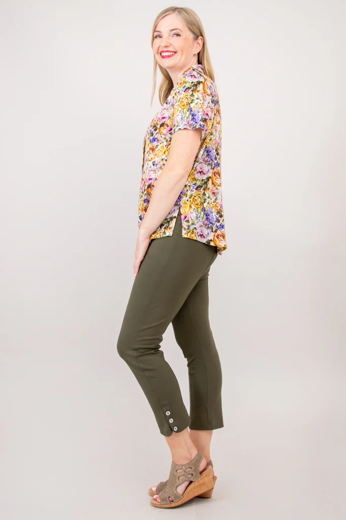 Samantha S/S Top, Elodie, Linen Bamboo - Final Sale - Image 4