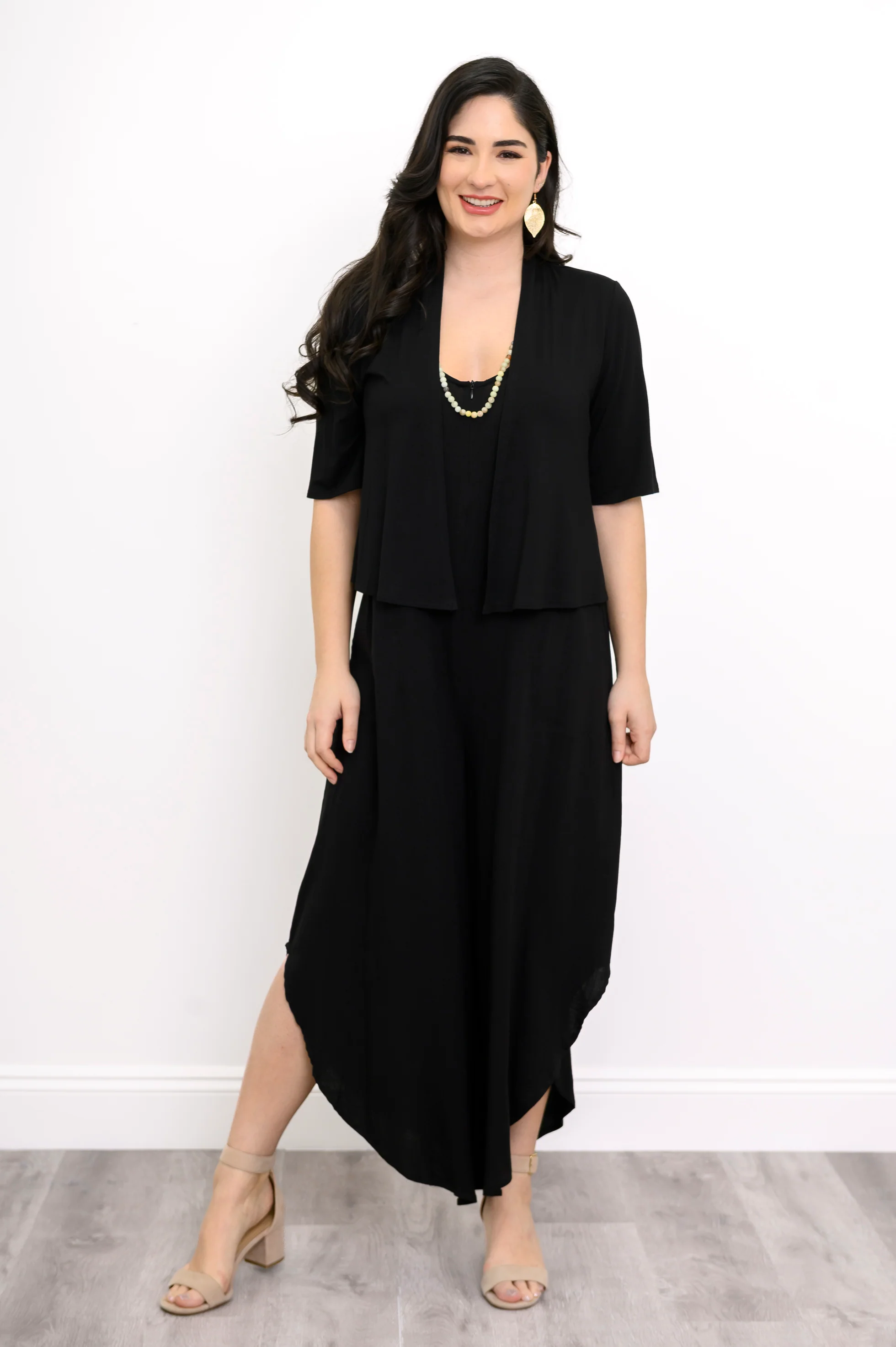 Sanito Jumpsuit, Black, Linen Bamboo - Image 2