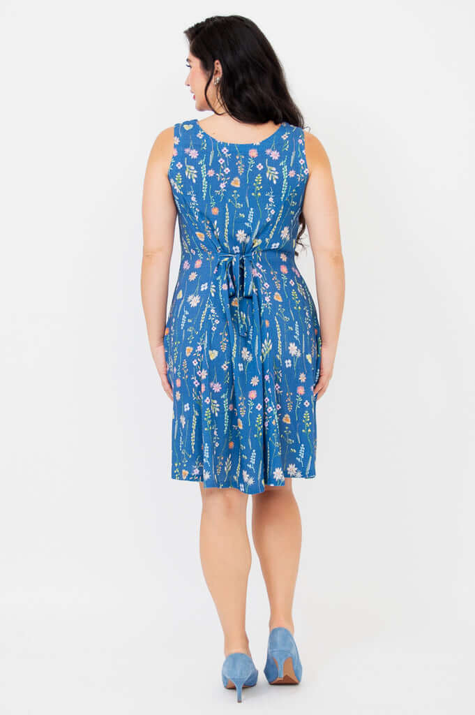 Sara Dress, Meadow, Linen Bamboo - Image 4