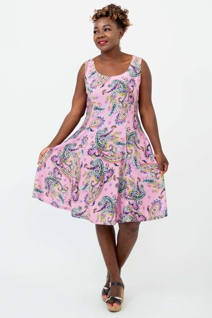 Sara Dress, Virtue, Linen Bamboo - Image 3