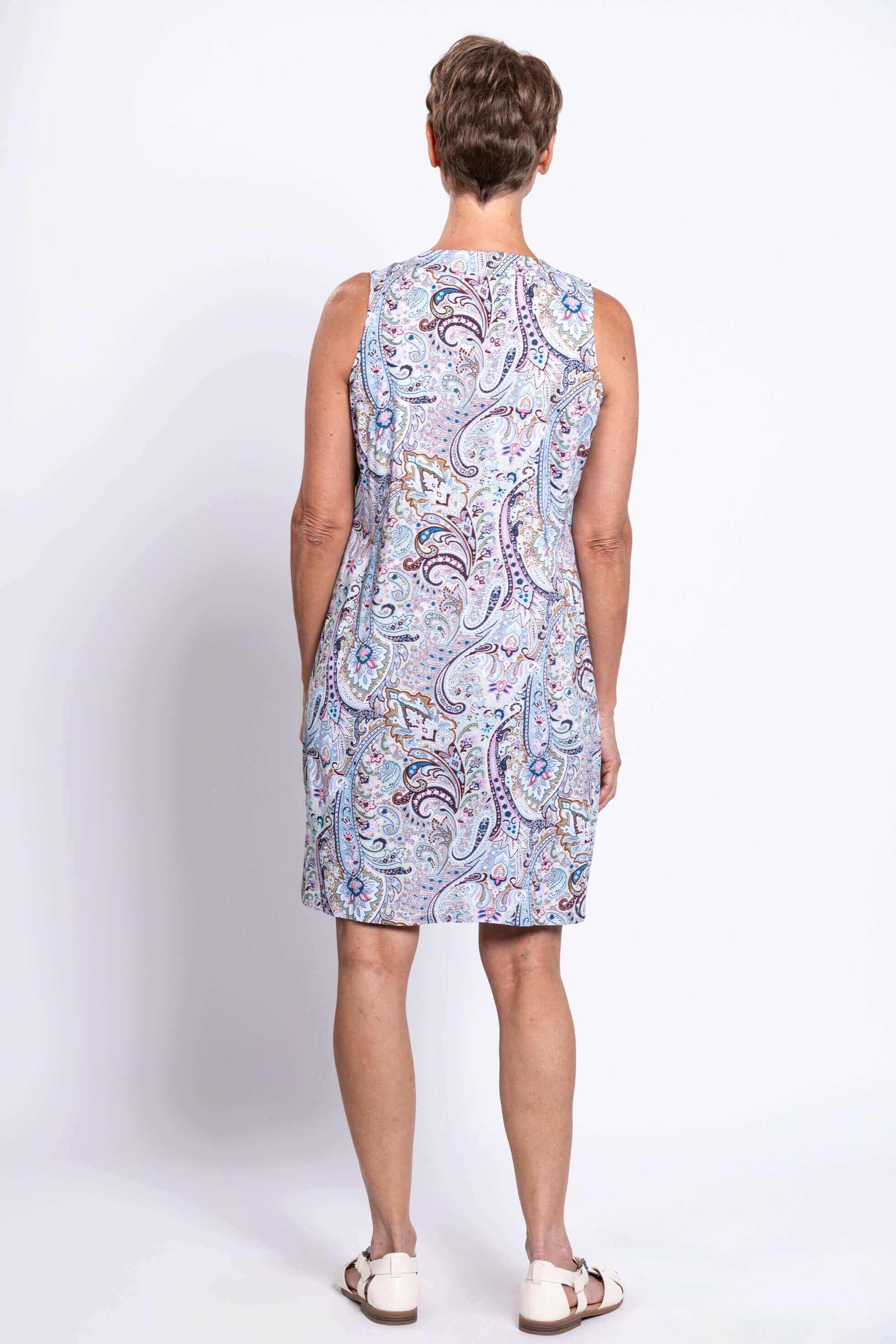 Scarlette Dress, Denim Parade, Linen Bamboo - Image 4