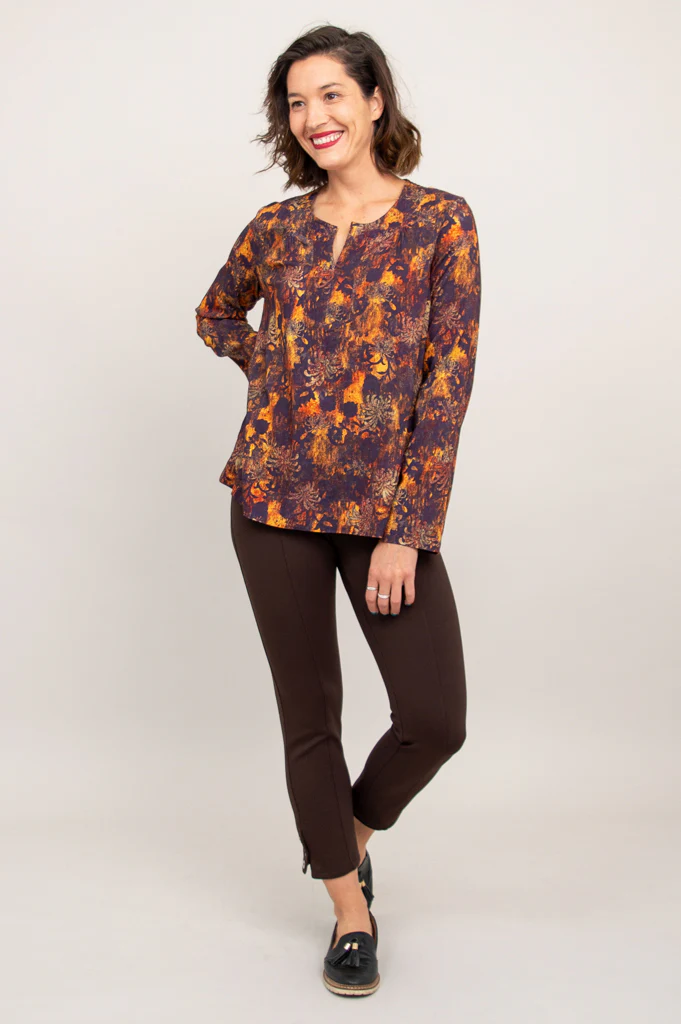 Scarlette Long Sleeve, Fortress, Bamboo Linen - Final Sale - Image 2