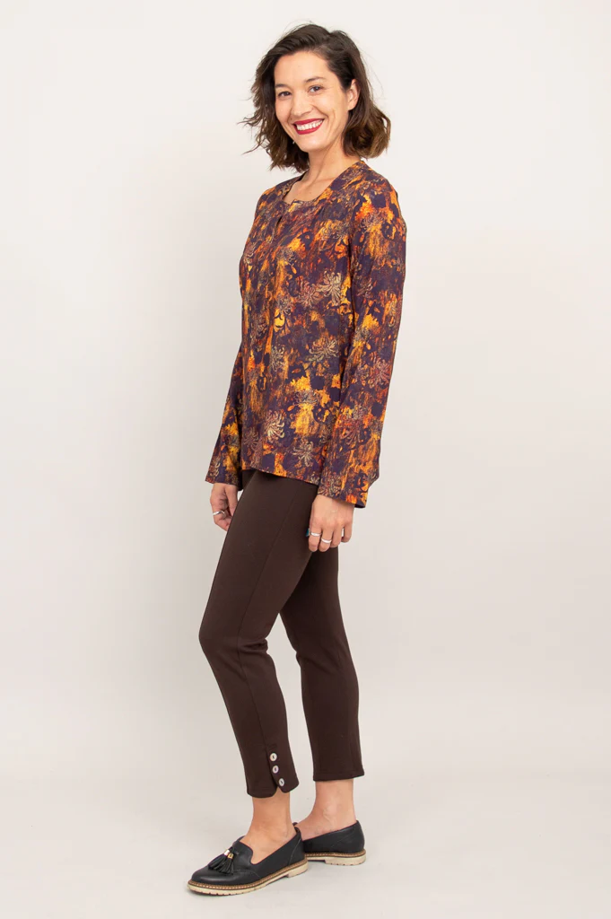 Scarlette Long Sleeve, Fortress, Bamboo Linen - Final Sale - Image 3