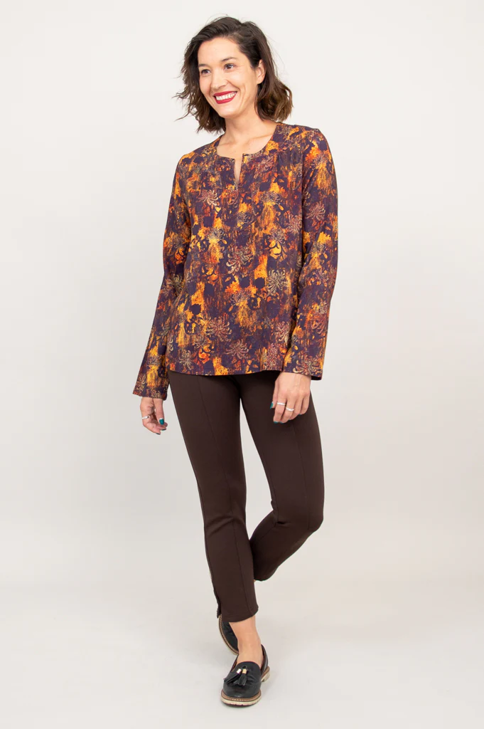 Scarlette Long Sleeve, Fortress, Bamboo Linen - Final Sale - Image 4