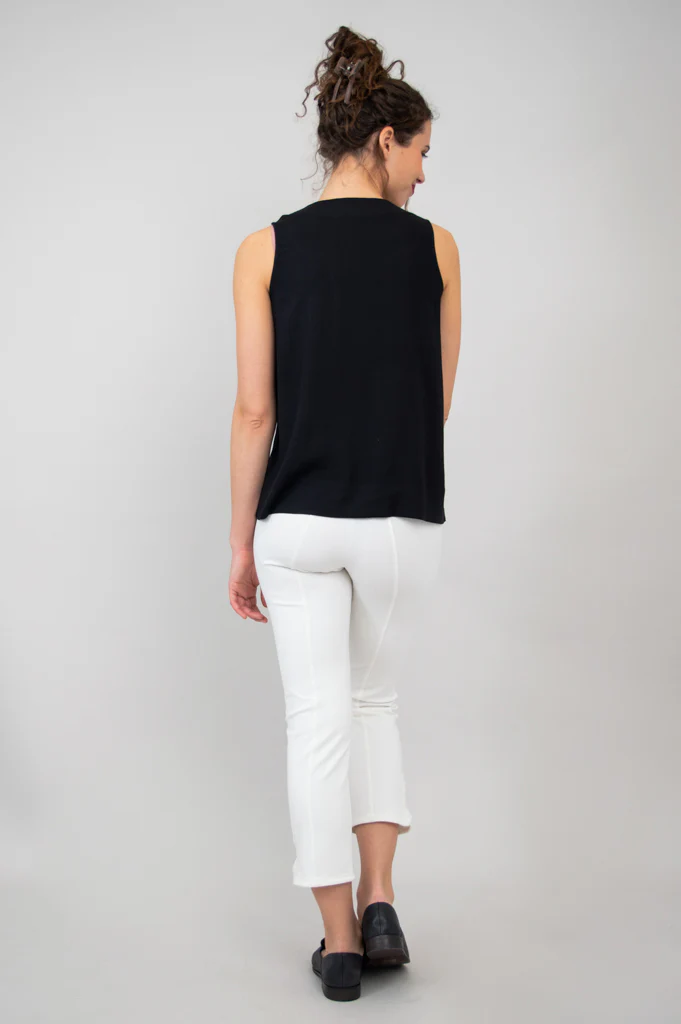 Scarlette Tank, Black, Linen Bamboo - Image 5