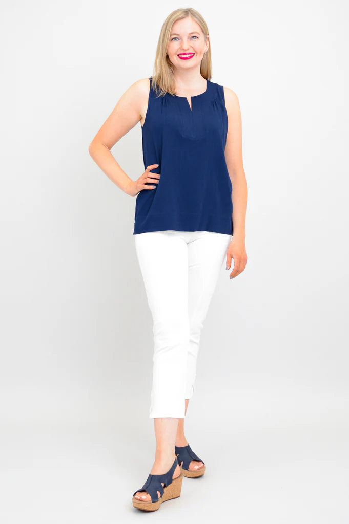 Scarlette Tank, Indigo, Linen Bamboo - Image 3
