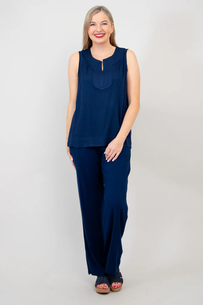 Scarlette Tank, Indigo, Linen Bamboo - Image 7