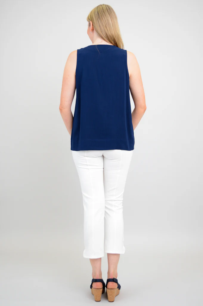 Scarlette Tank, Indigo, Linen Bamboo - Image 9