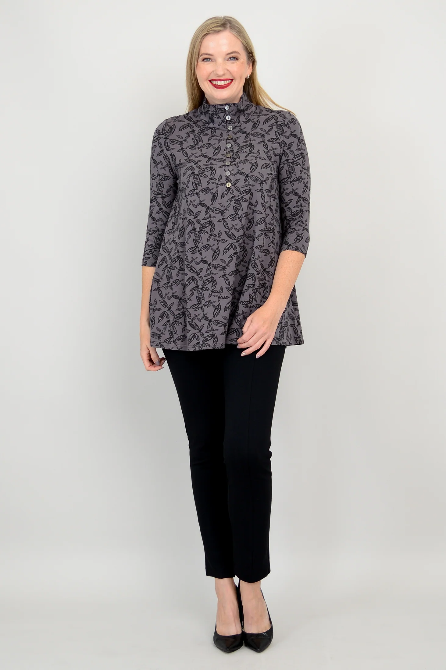 Sharon Top, Tahsis Leaf, Bamboo - Final Sale - Image 5