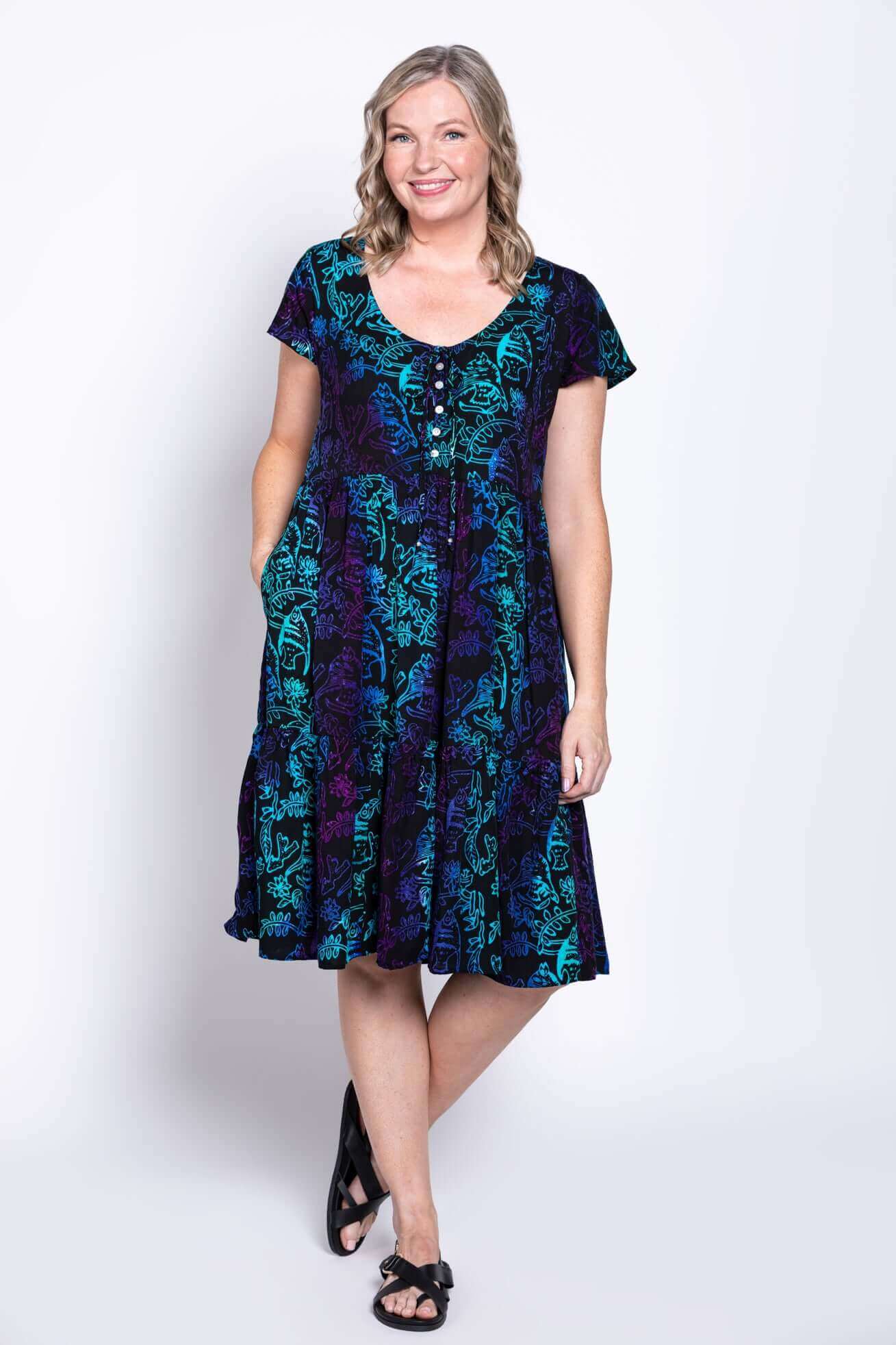 Sharpie Dress, Neon Tropic - Image 3