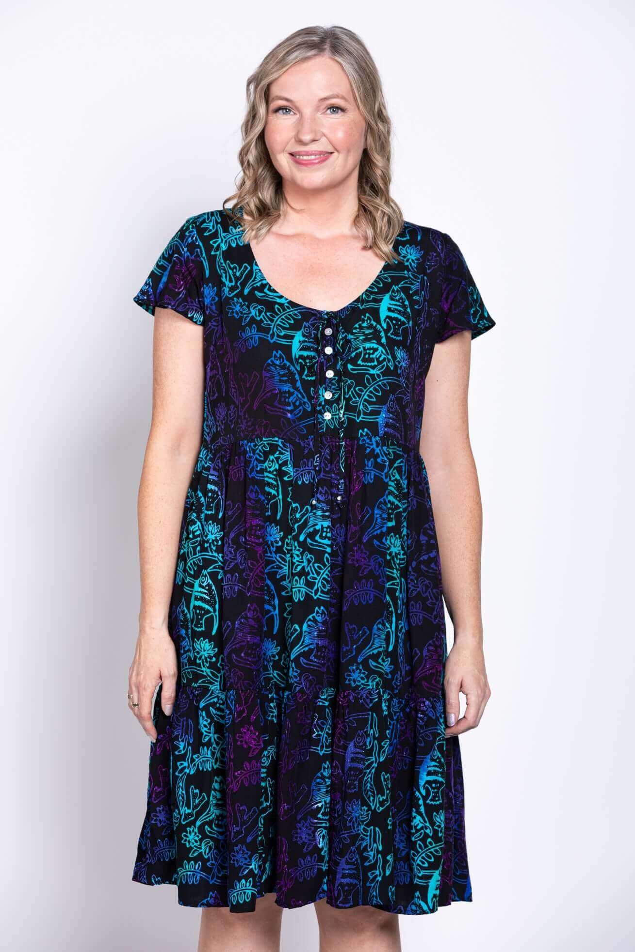 Sharpie Dress, Neon Tropic - Image 4