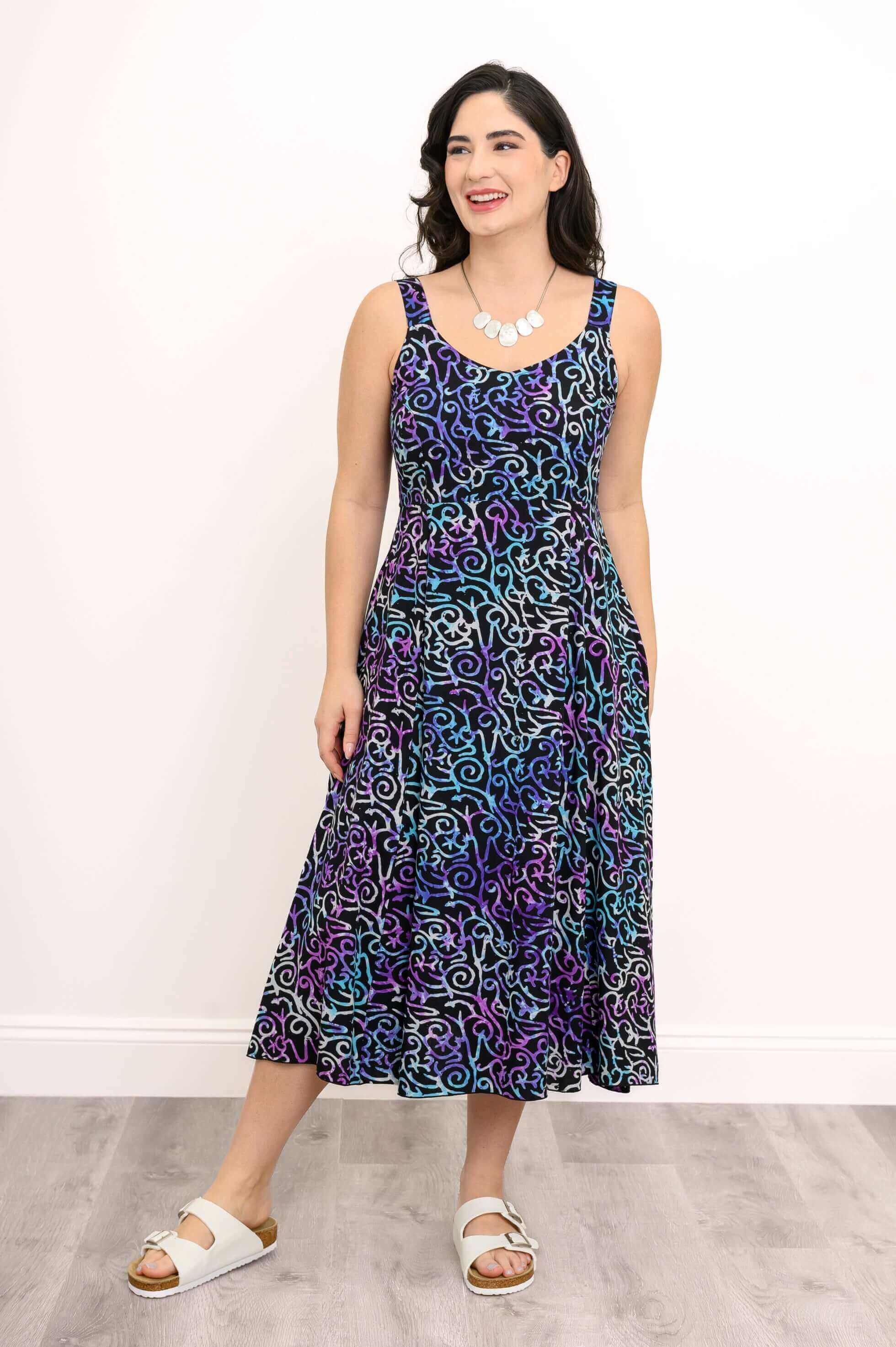 Shauna Dress, Coral Fantasy - Image 4