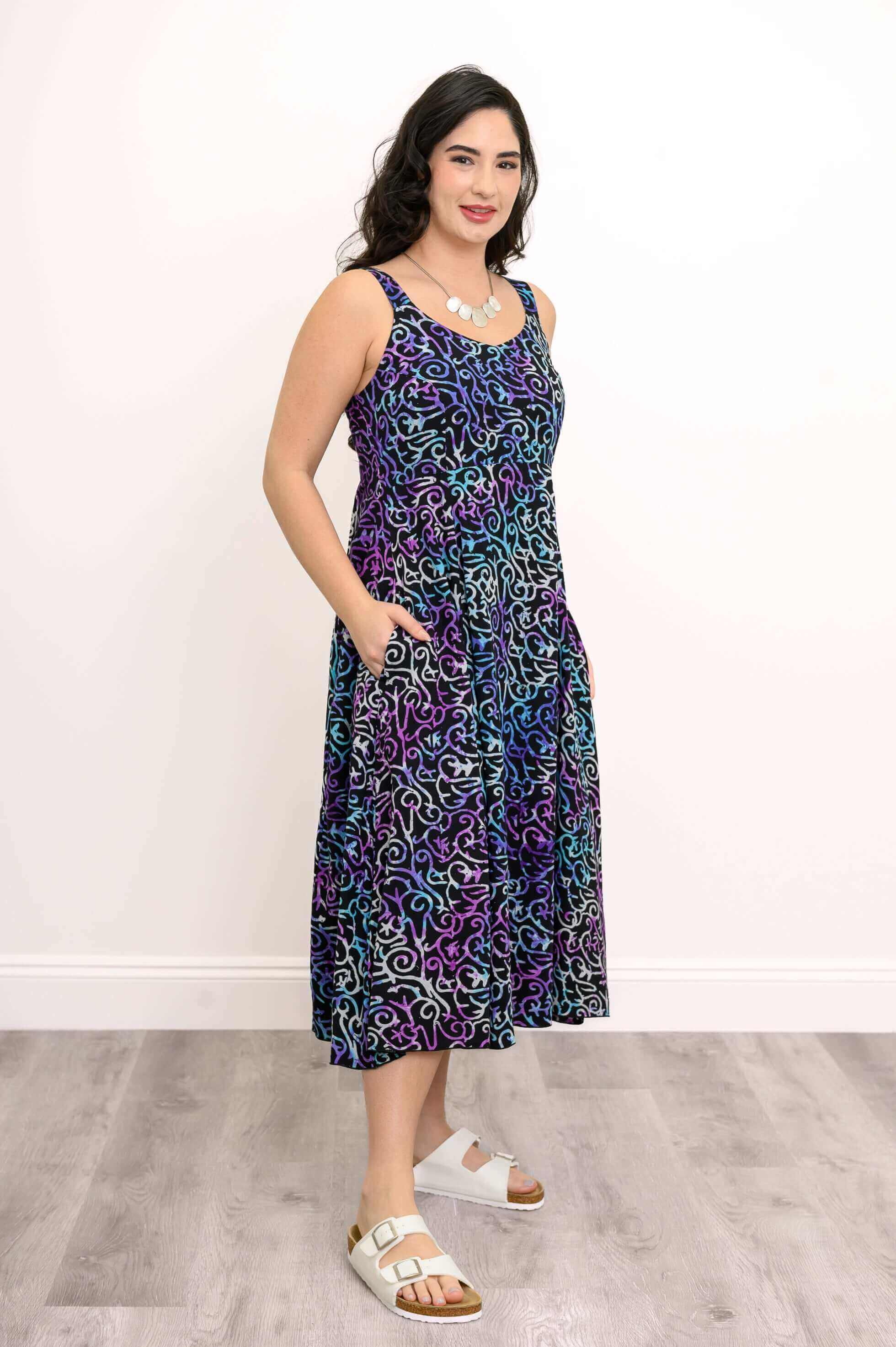 Shauna Dress, Coral Fantasy - Image 5