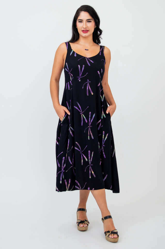 Shauna Dress, Sky Dragonfly - Image 3