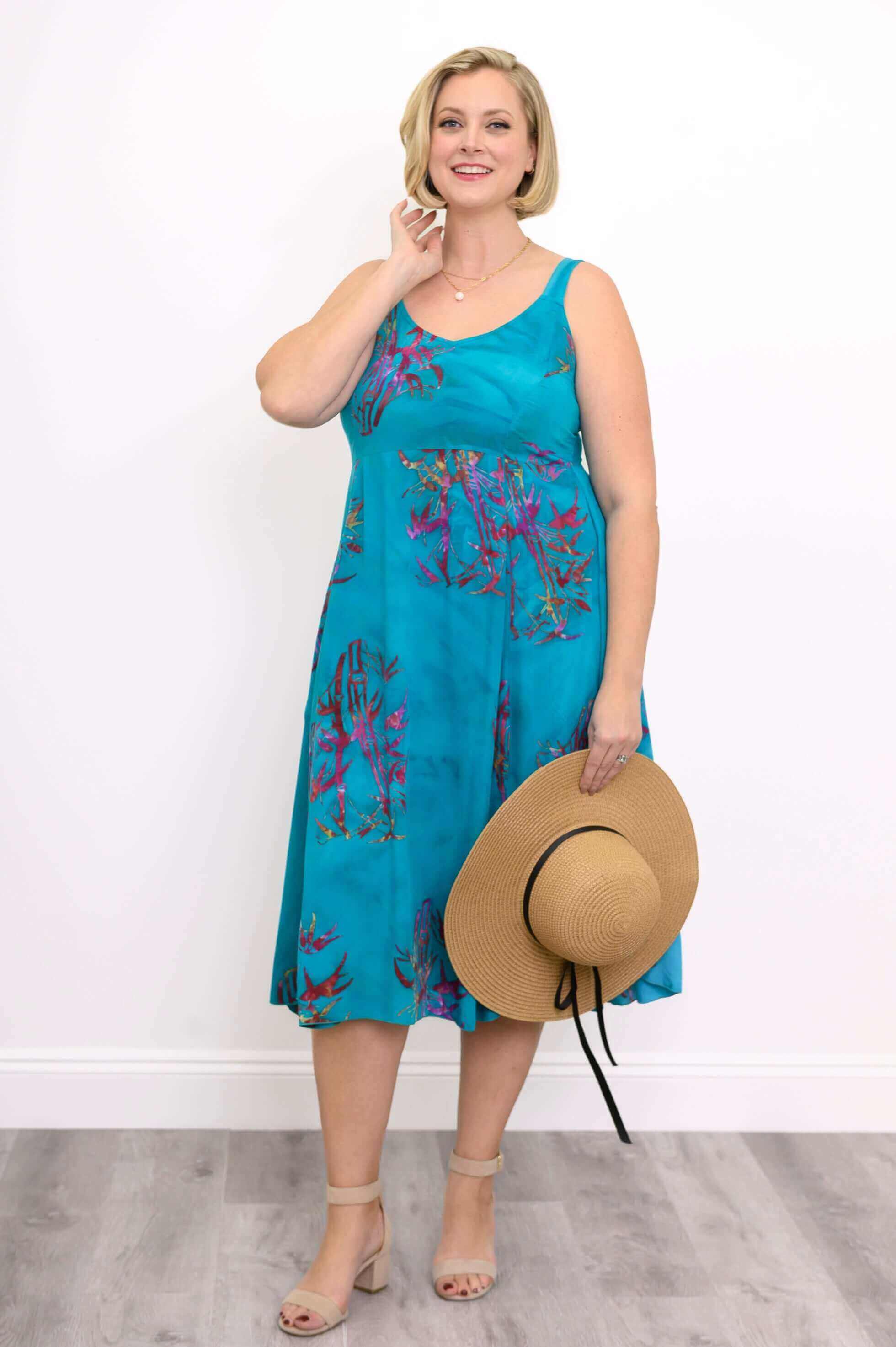 Shauna Dress, Turquoise Light - Image 2
