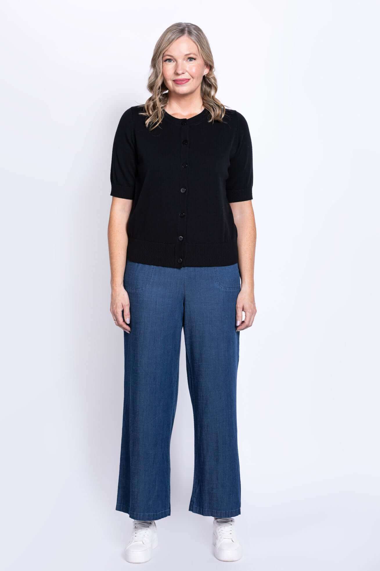 Shen Cardigan, Black, Cotton - Image 5