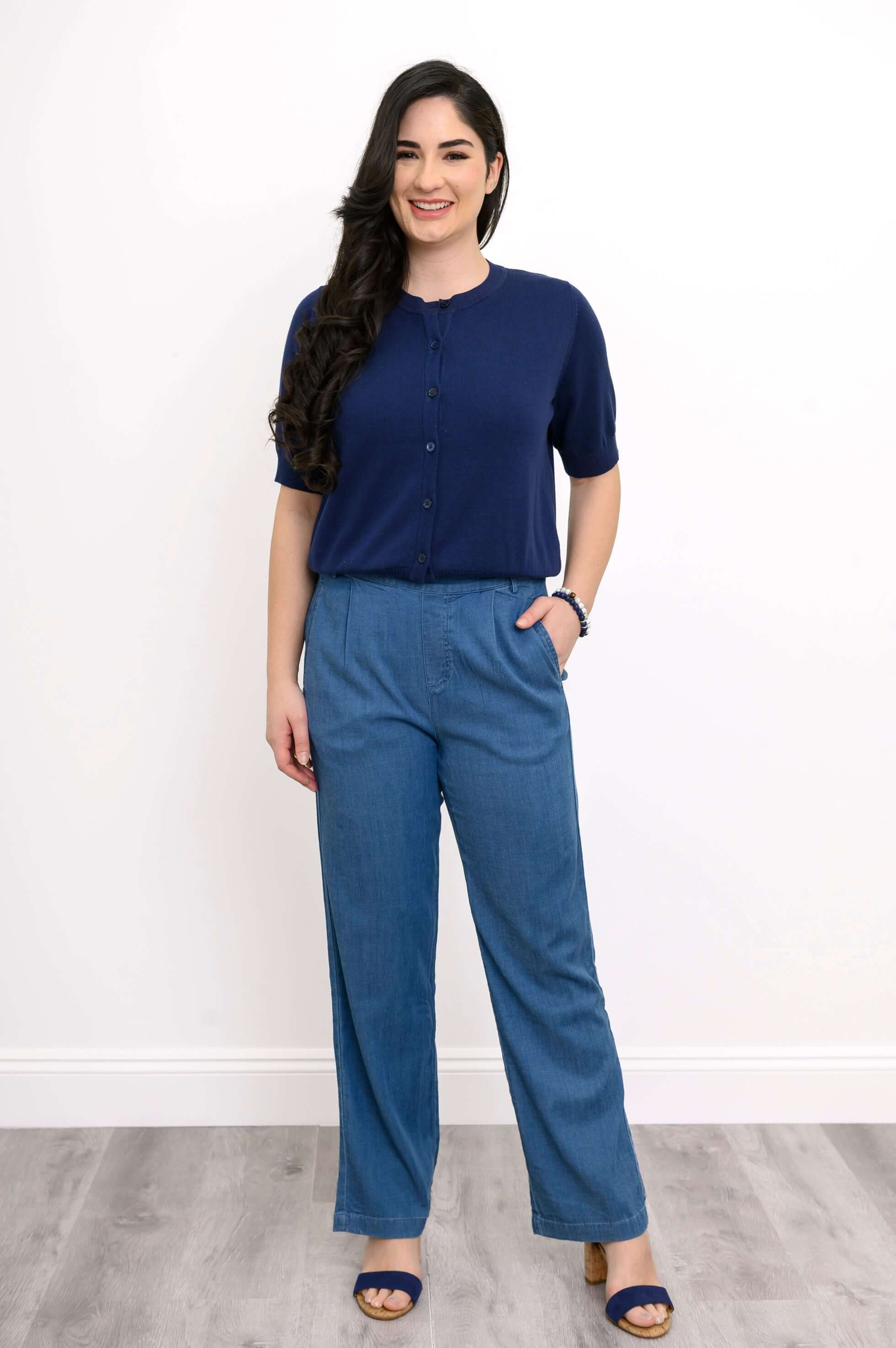 Shen Cardigan, Indigo, Cotton - Image 2