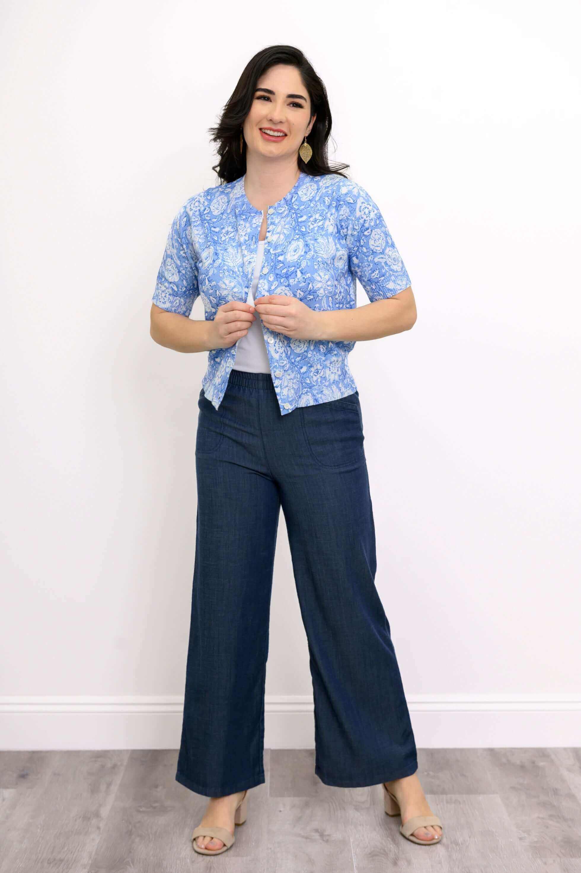 Shen Cardigan, Peri Teatime, Cotton - Image 4