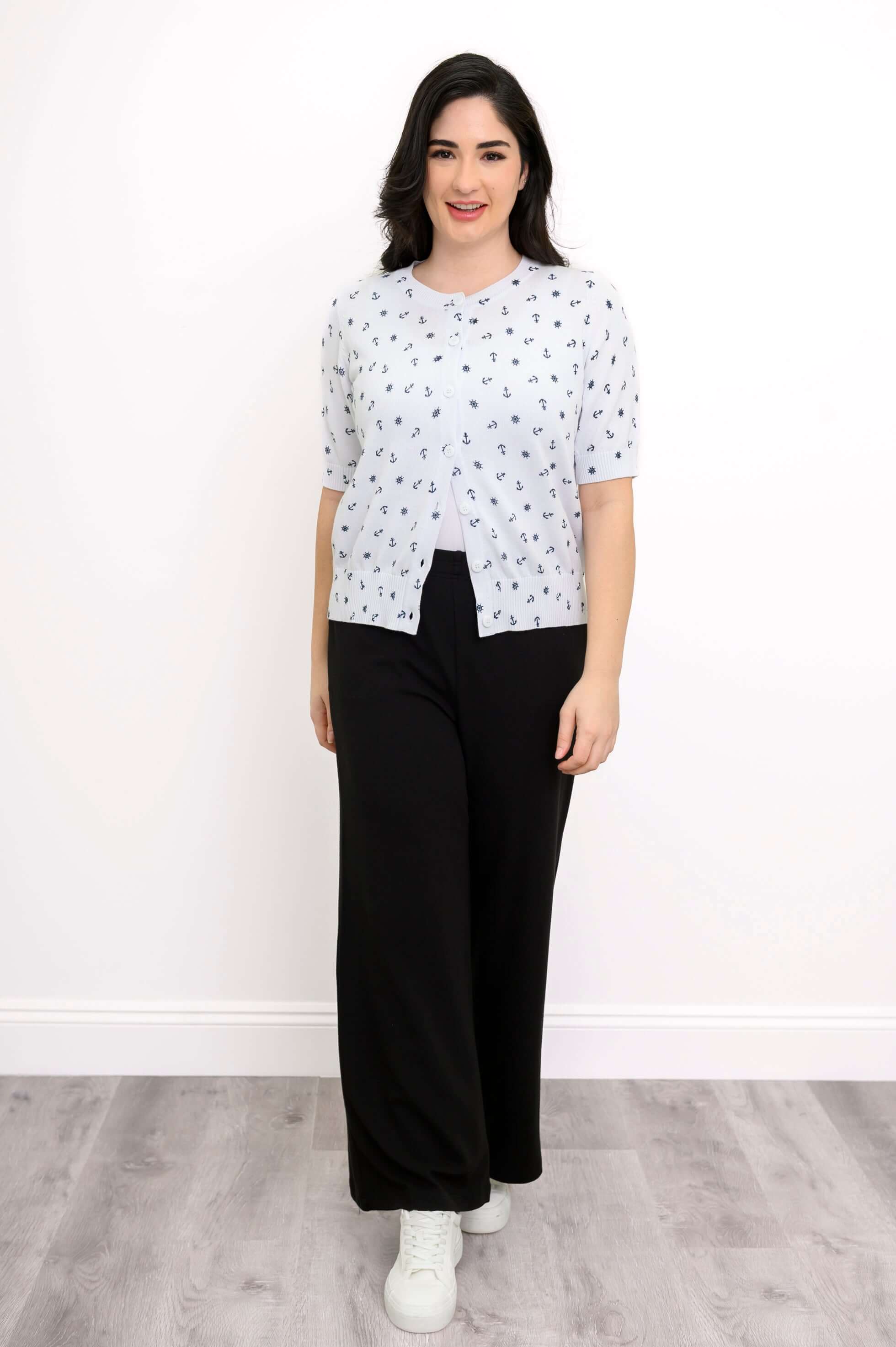 Shen Cardigan, White Anchor, Cotton - Image 6