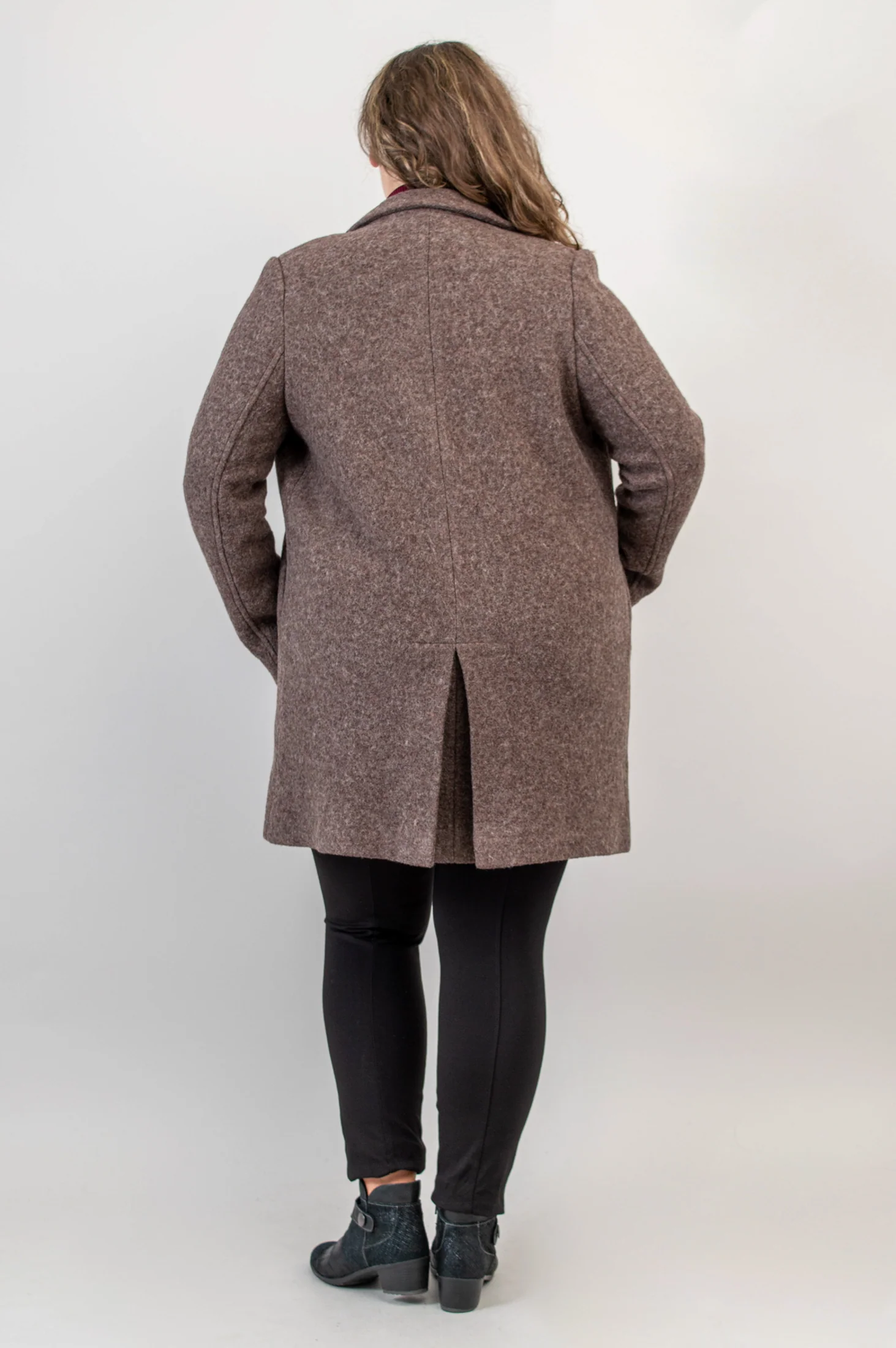 Sidney Coat, Mocha, Boiled Wool - Final Sale - Image 12