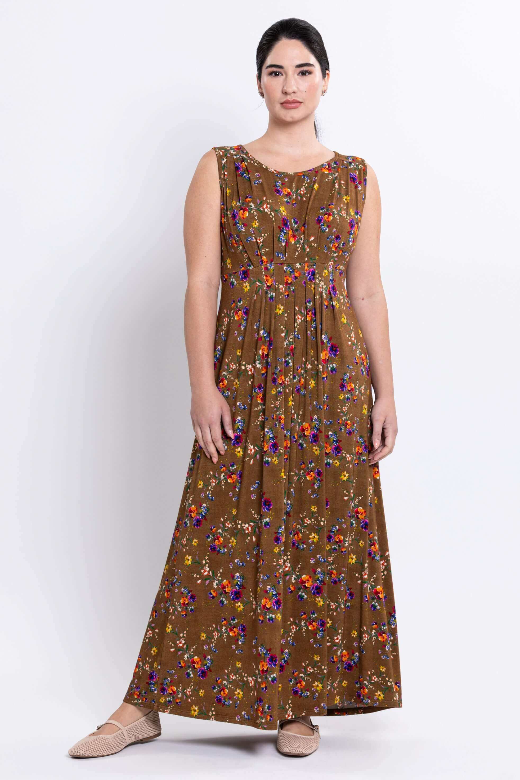 Sidney Long Dress, Sand Pansy, Bamboo - Image 3