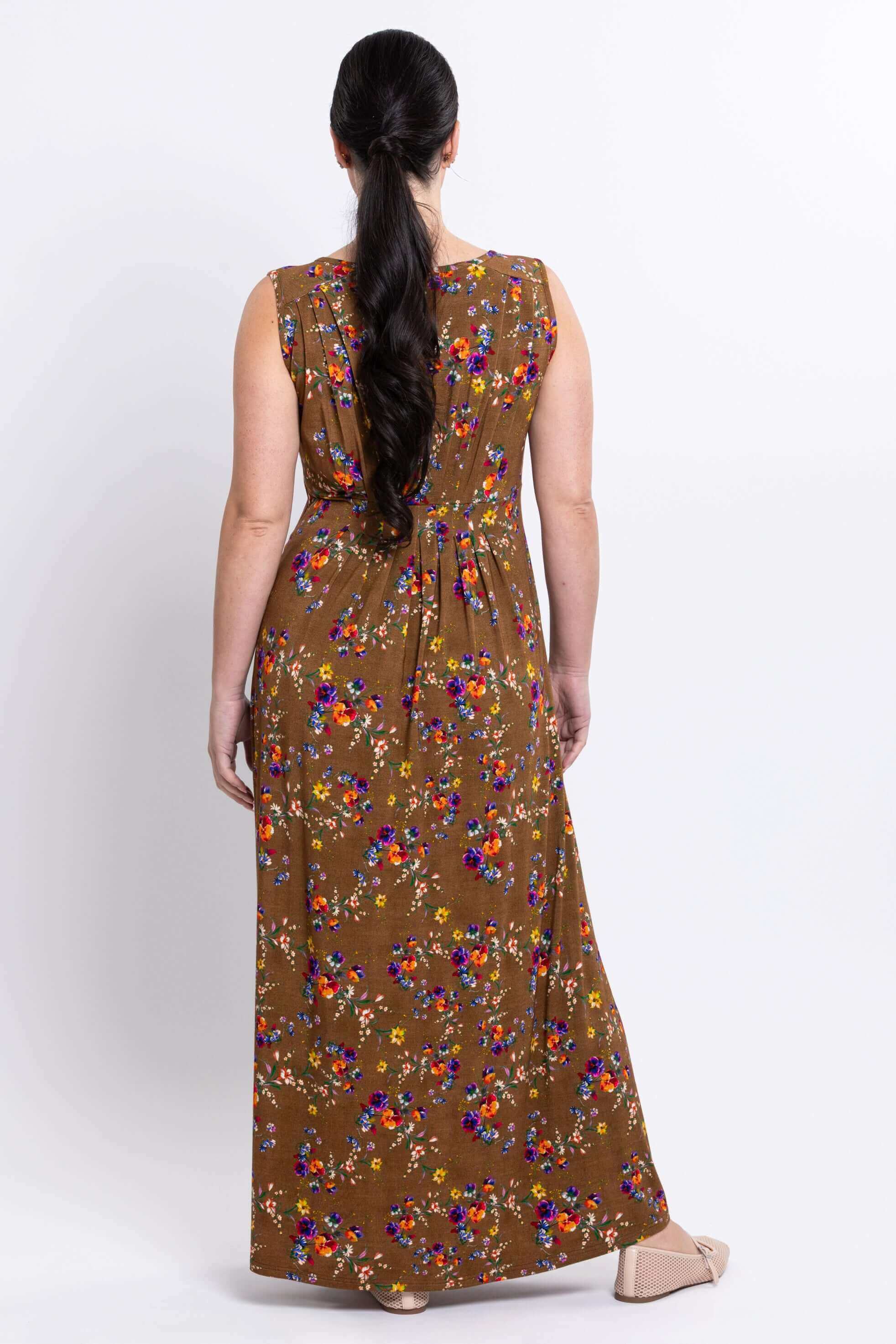 Sidney Long Dress, Sand Pansy, Bamboo - Image 4
