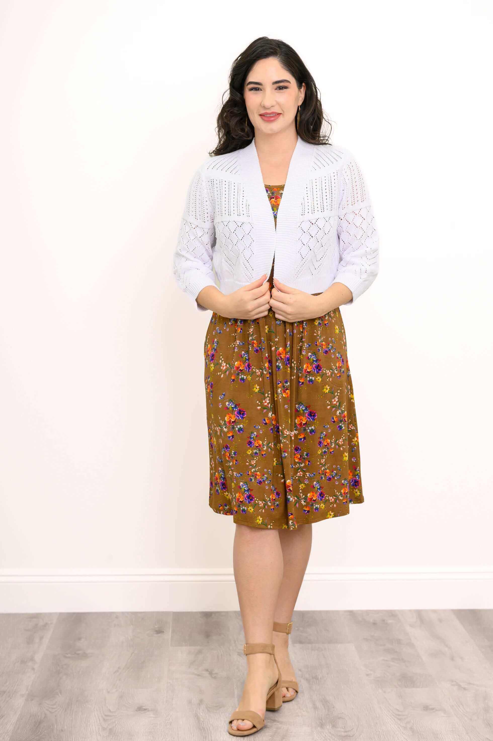 Sidney Short Dress, Sand Pansy, Bamboo - Image 4
