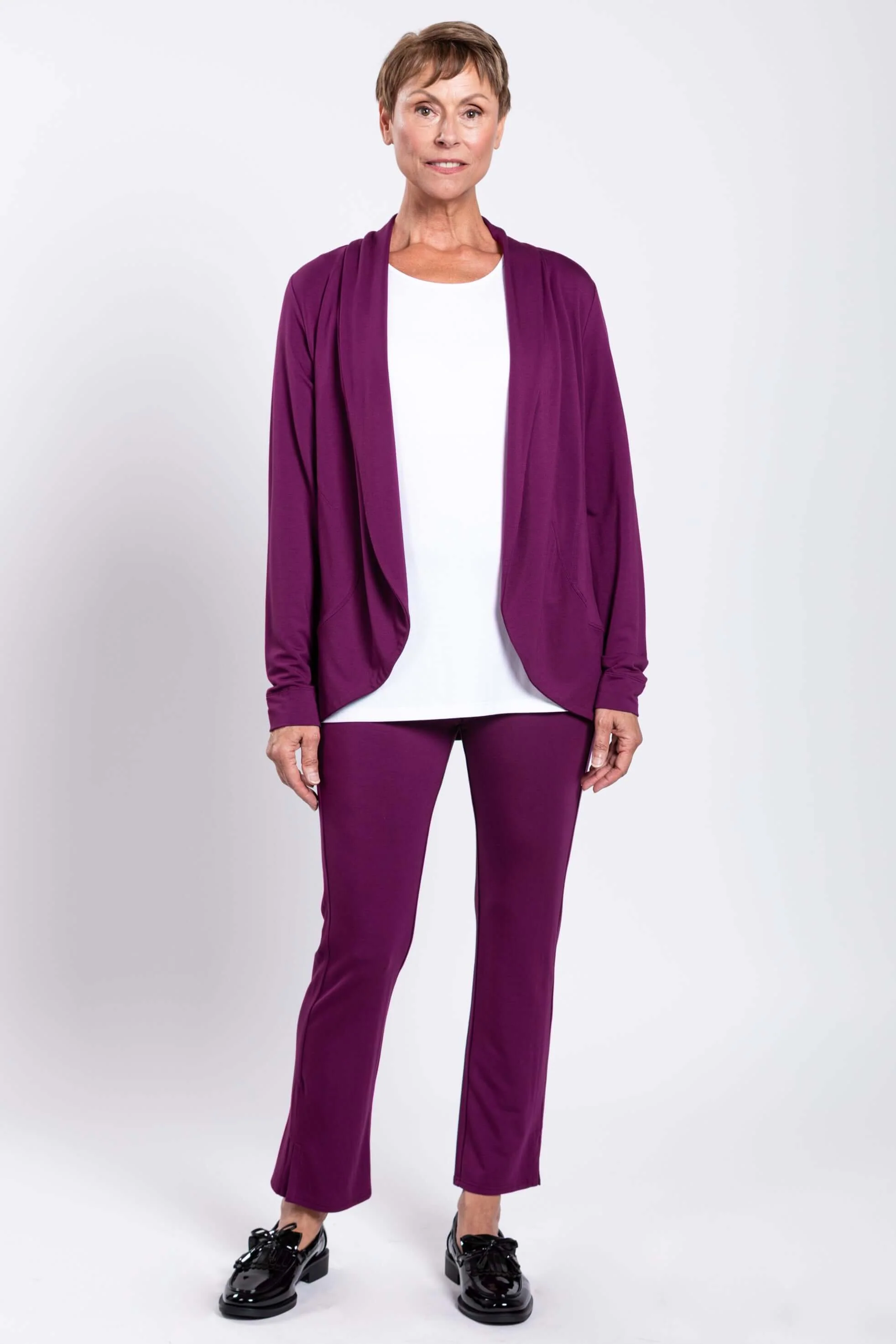 Simmer Jacket, Magenta, French Terry - Image 2