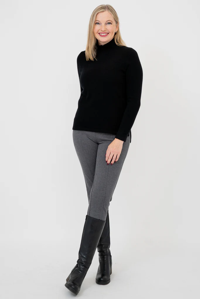Simmon Sweater, Black, Wool Cashmere - Image 4