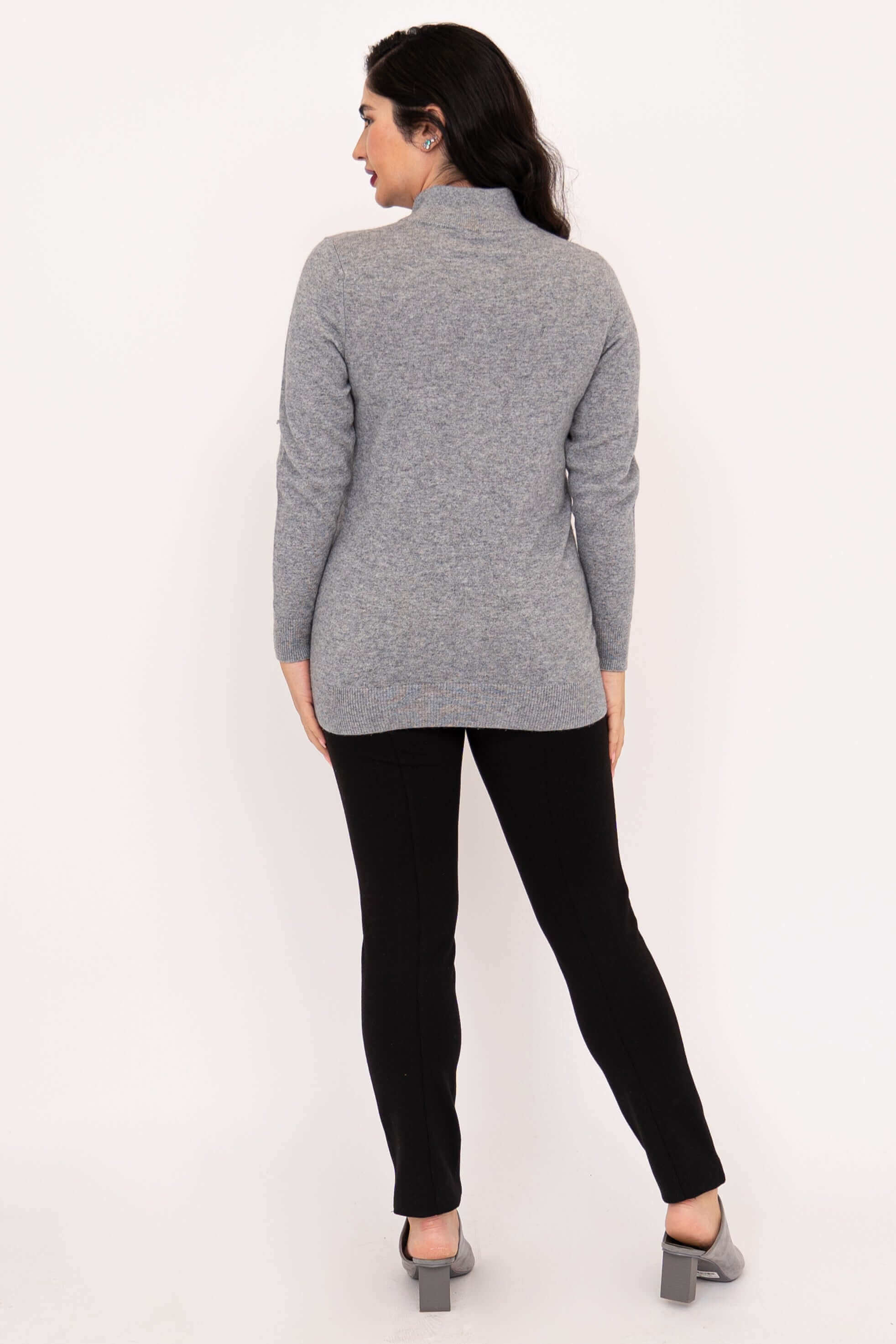 Simmon Sweater, Charcoal Lite, Wool Cashmere - Image 5