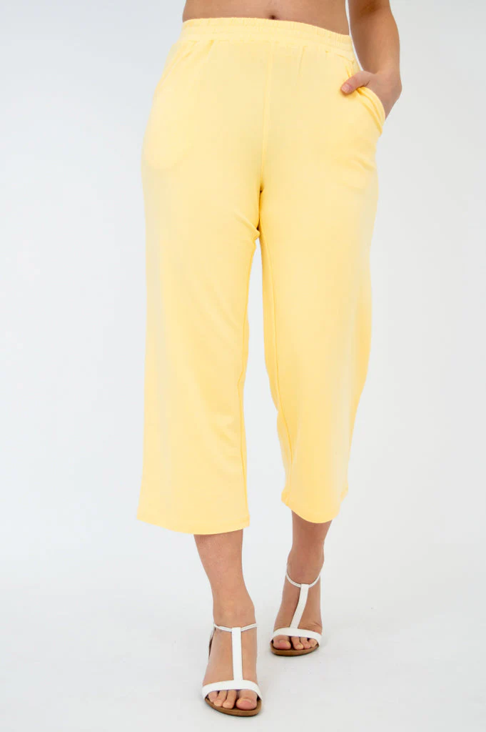Sky Pant, Yellow, Cotton - Final Sale