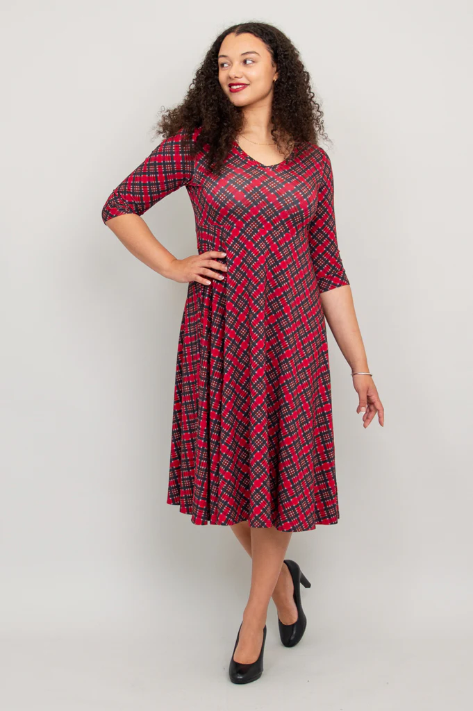 Soul Dress, Cherry Plaid, Bamboo - Final Sale - Image 5