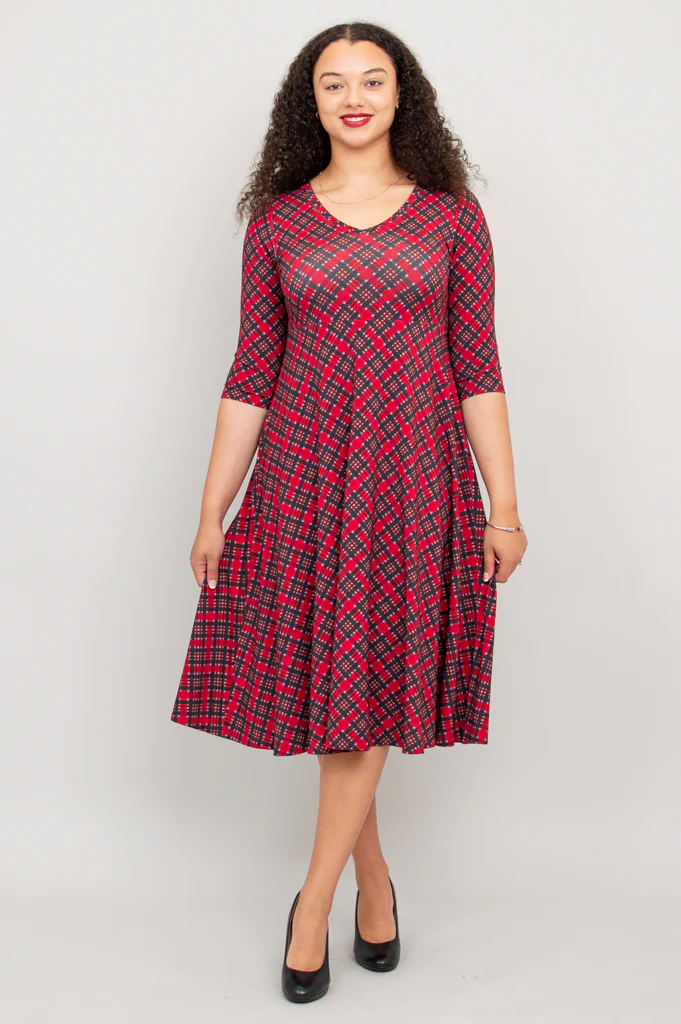 Soul Dress, Cherry Plaid, Bamboo - Final Sale - Image 7