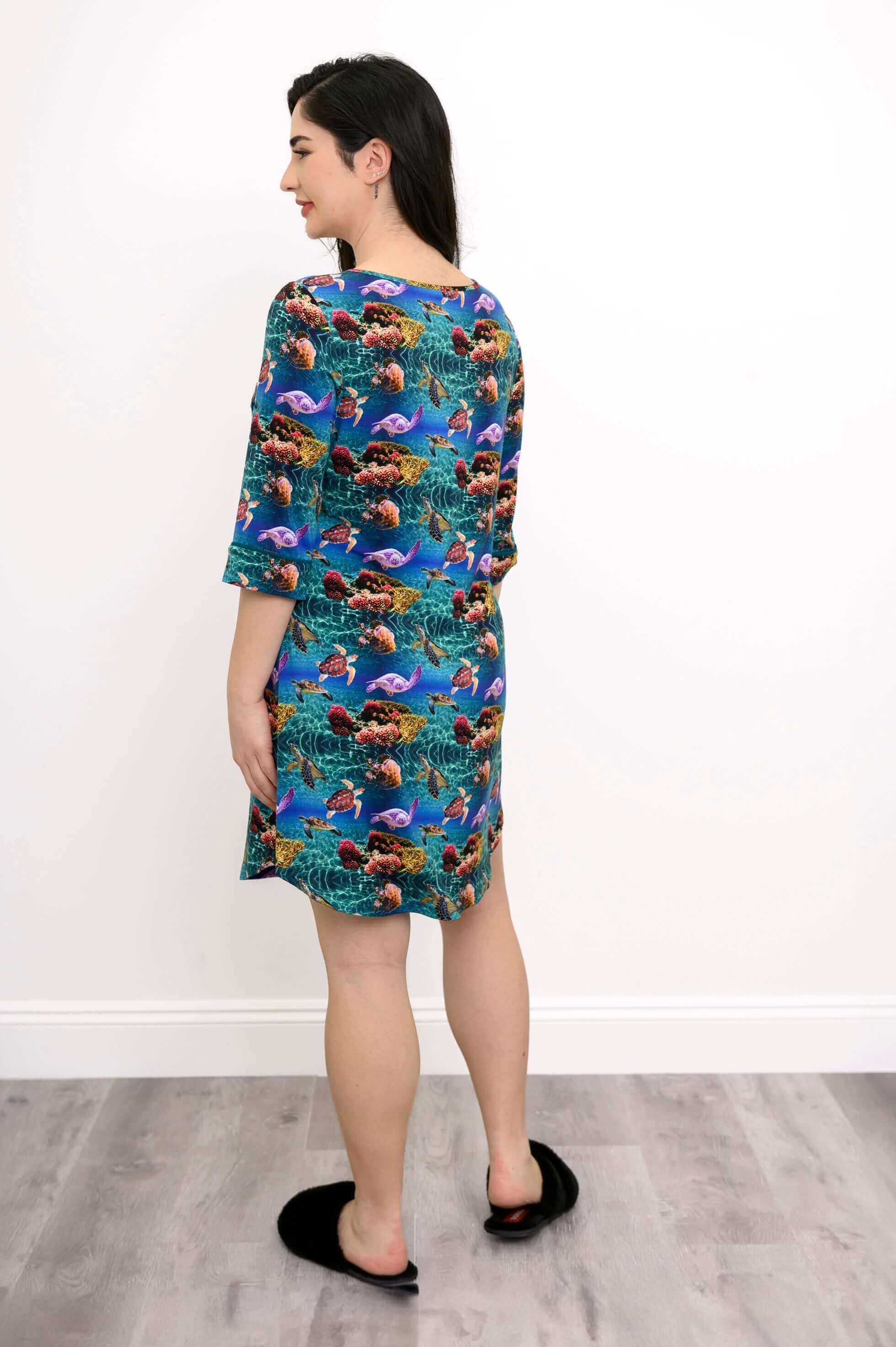 Starlight Sleepshirt, Sea Turtle, Bamboo - Image 5