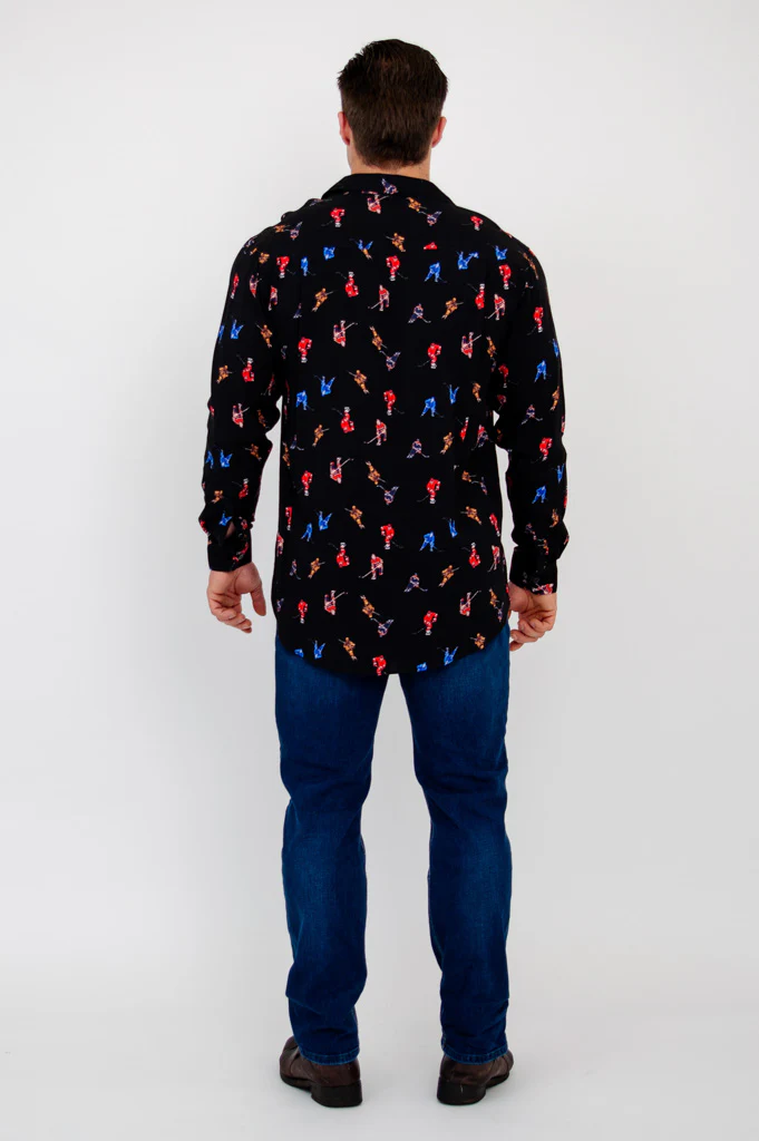 Stephano Shirt, Hockey, Woven Bamboo - Image 5
