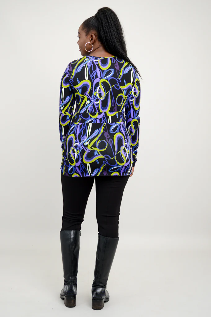 Suzanne L/S Top, Swiggle, Bamboo - Final Sale - Image 6